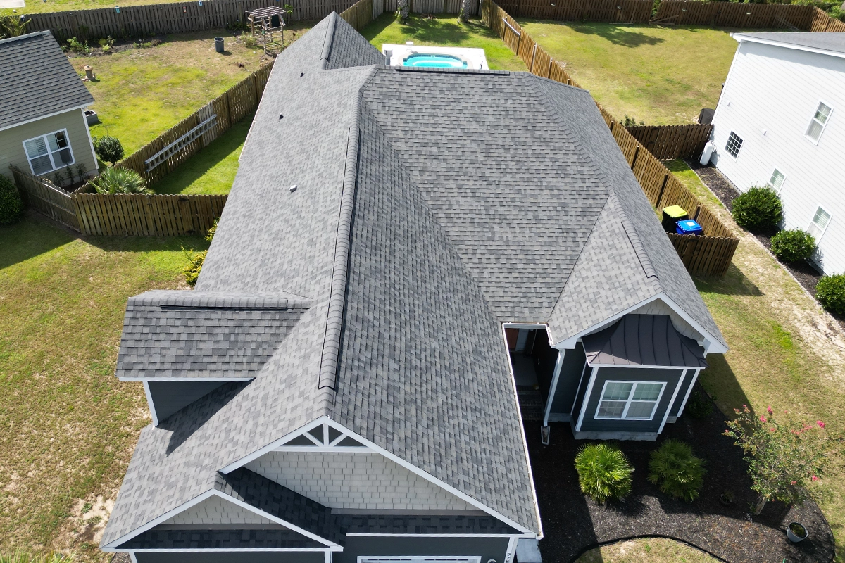 Top Priority Construction Roof Replacement Owen's Corning TruDefinition Duration Estate Gray Shingles