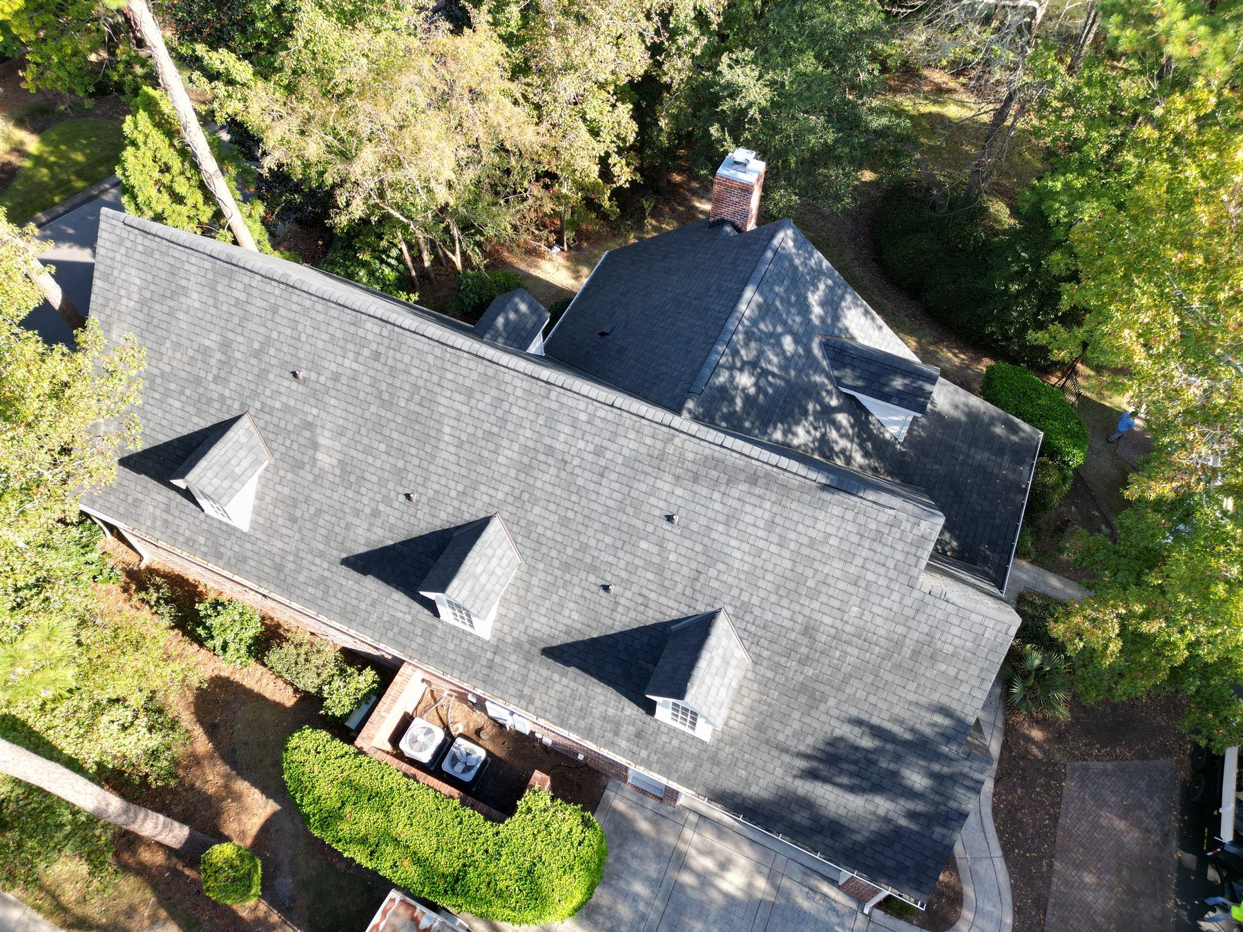 Roof replacement: finished architectural shingle roof